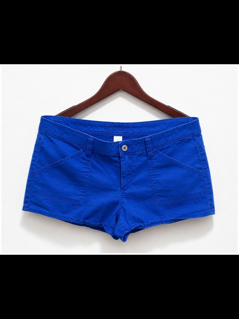 Women's Bright Blue Shorts - Casual Pocket Front